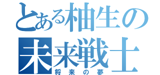 とある柚生の未来戦士（将来の夢）