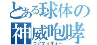 とある球体の神威咆哮（コアオォオォ…）