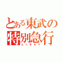 とある東武の特別急行（とっきゅう）