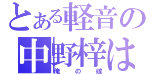 とある軽音の中野梓は（俺の嫁）