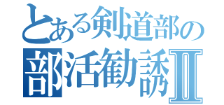 とある剣道部の部活勧誘Ⅱ（）