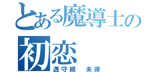 とある魔導士の初恋（透守続　未徠）