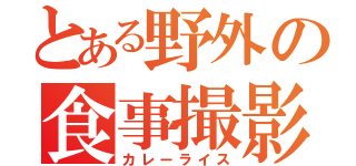 とある野外の食事撮影（カレーライス）