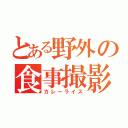 とある野外の食事撮影（カレーライス）