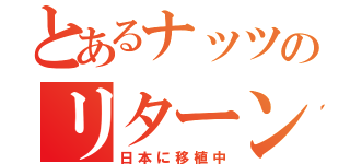 とあるナッツのリターン（日本に移植中）