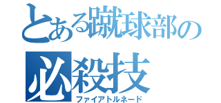 とある蹴球部の必殺技（ファイアトルネード）