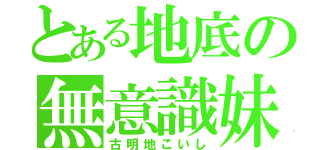 とある地底の無意識妹（古明地こいし）