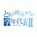 とある吹奏楽部の学年代表Ⅱ（しっかりしよ。）