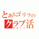 とあるゴリラのクラブ活動（ぎあ１５）