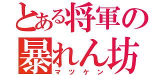 とある将軍の暴れん坊（マツケン）