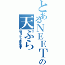 とあるＮＥＥＴの天ぷら（明日から本気出す）