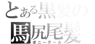 とある黒髪の馬尻尾髪（ポニーテール）