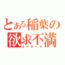 とある稲葉の欲求不満（オナホール）