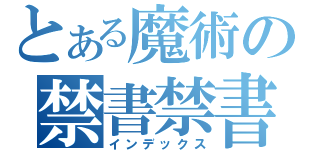 とある魔術の禁書禁書目録目録（インデックス）