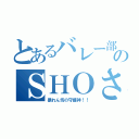 とあるバレー部のＳＨＯさん（暴れん坊の守護神！！）