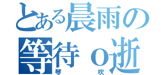 とある晨雨の等待ｏ逝（琴吹）