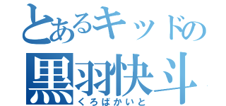 とあるキッドの黒羽快斗（くろばかいと）