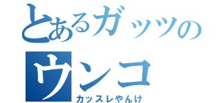 とあるガッツのウンコ（カッスレやんけ）