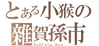 とある小猴の雜賀孫市（ＲｅＤＦａＣｅ．Ｈｏｅ）