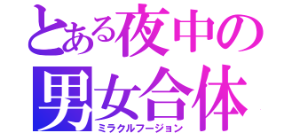 とある夜中の男女合体（ミラクルフージョン）