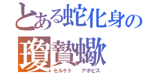 とある蛇化身の瓊贄蠍（セルケト　　アポピス）