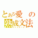 とある愛の熟成文法（ヴィンテージ）