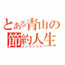 とある青山の節約人生（インデックス）