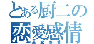 とある厨二の恋愛感情（黒蛇魔尊）