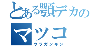 とある顎デカのマツコ（ウラガンキン）