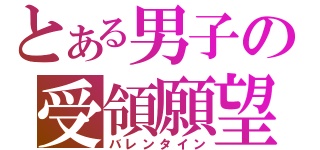 とある男子の受領願望（バレンタイン）