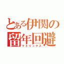 とある伊関の留年回避（マトリックス）