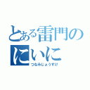 とある雷門のにいに（つなみじょうすけ）