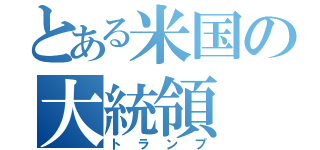 とある米国の大統領（トランプ）