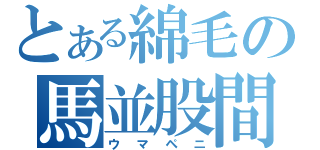 とある綿毛の馬並股間（ウマペニ）