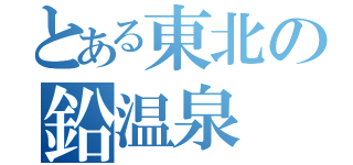 とある東北の鉛温泉（）