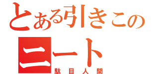 とある引きこもりのニート（駄目人間）