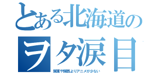 とある北海道のヲタ涙目（関東や関西よりアニメが少ない）