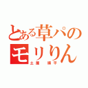 とある草パのモリりん（土屋 順平）