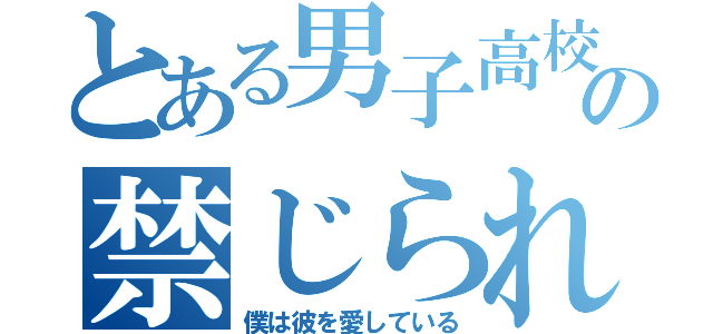 とある男子高校生の禁じられた恋愛（僕は彼を愛している）