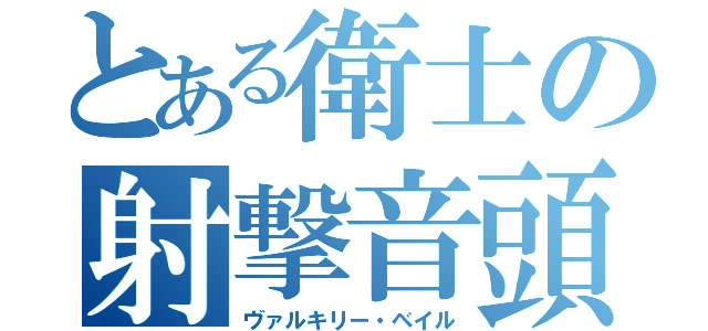 とある衛士の射撃音頭（ヴァルキリー・ベイル）