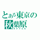 とある東京の秋葉原（オタクたち）