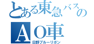 とある東急バスのＡＯ車（日野ブルーリボン）