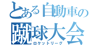 とある自動車の蹴球大会（ロケットリーグ）