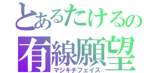 とあるたけるの有線願望（マジキチフェイス）