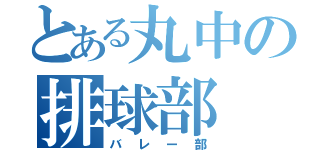 とある丸中の排球部（バレー部）