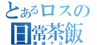 とあるロスの日常茶飯事（爆破テロ）