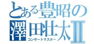 とある豊昭の澤田壮太Ⅱ（コンサートマスター）