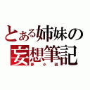 とある姉妹の妄想筆記（夢小説）