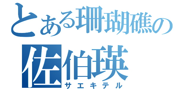 とある珊瑚礁の佐伯瑛（サエキテル）