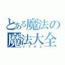 とある魔法の魔法大全（リブロム）